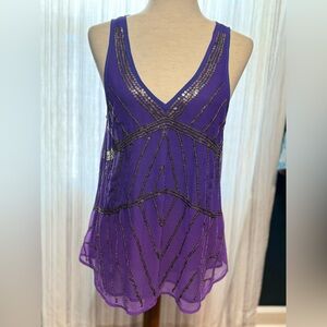 Ecote Purple Embellished Women's Top medium ombré